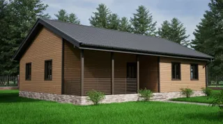 Одноэтажный коттедж Комфорт 1