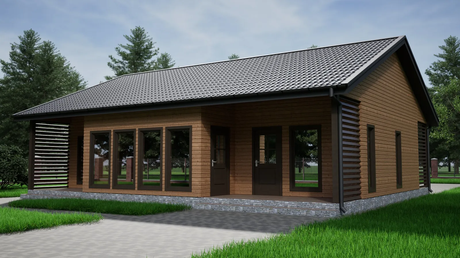 Одноэтажный коттедж Тюмень