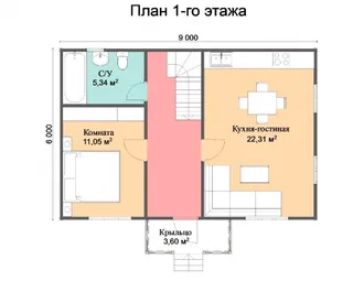 Коттедж с мансардой Подмосковье 1
