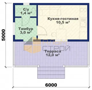 Одноэтажный дачный Пикник