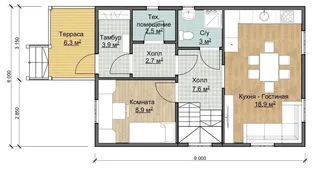 Коттедж с мансардой Медынь 2