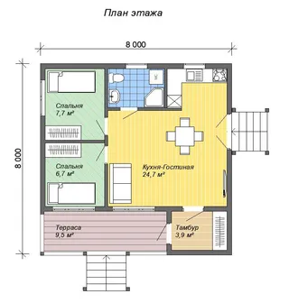 Одноэтажный коттедж Созвездие