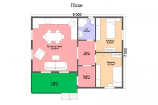 Одноэтажный коттедж Стиль 2