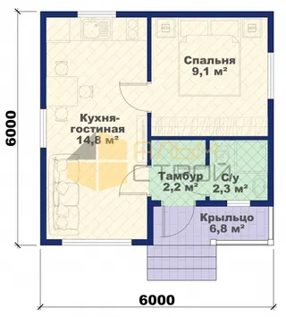 Одноэтажный дачный Лидер дач