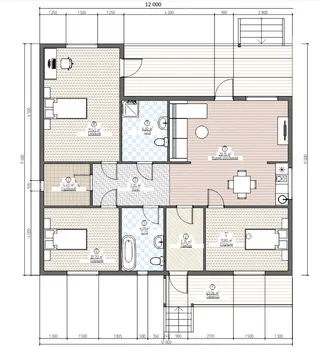 Одноэтажный коттедж Комфорт 2