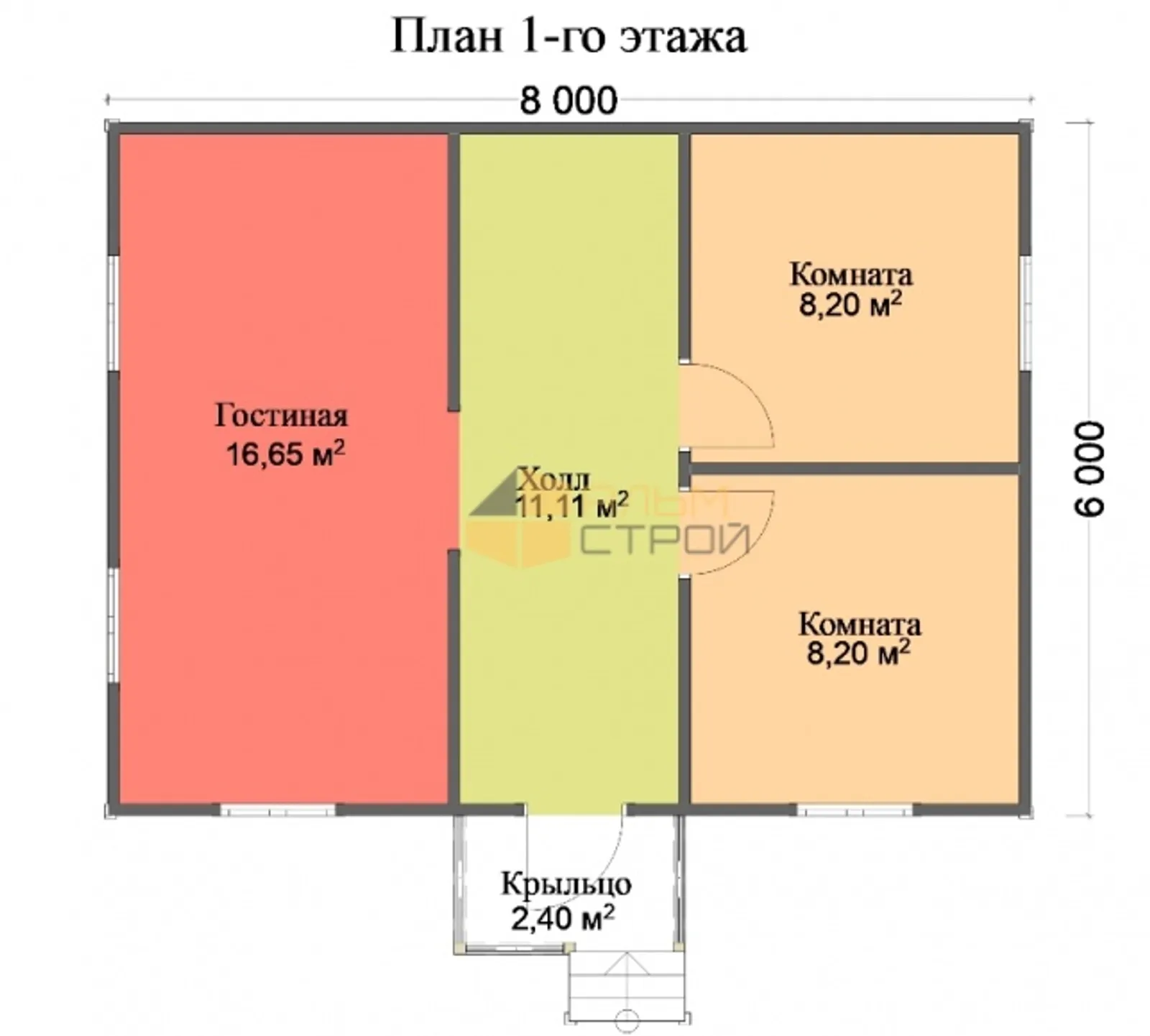 Одноэтажный дачный Фазенда 2