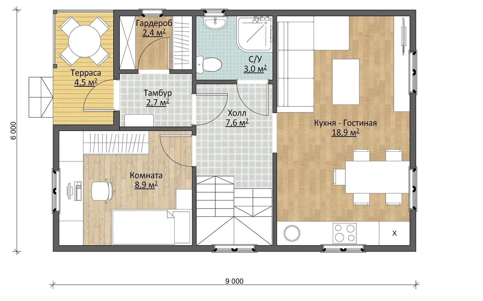 Коттедж с мансардой Медынь