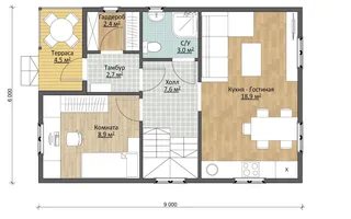 Коттедж с мансардой Медынь