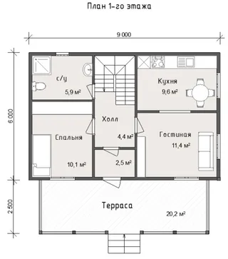 Дачный с мансардой Коломна