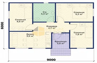 Одноэтажный дачный Радуга