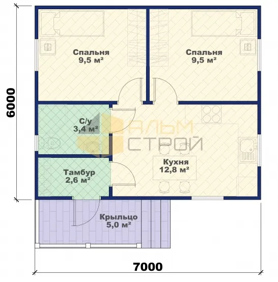 Одноэтажный дачный София