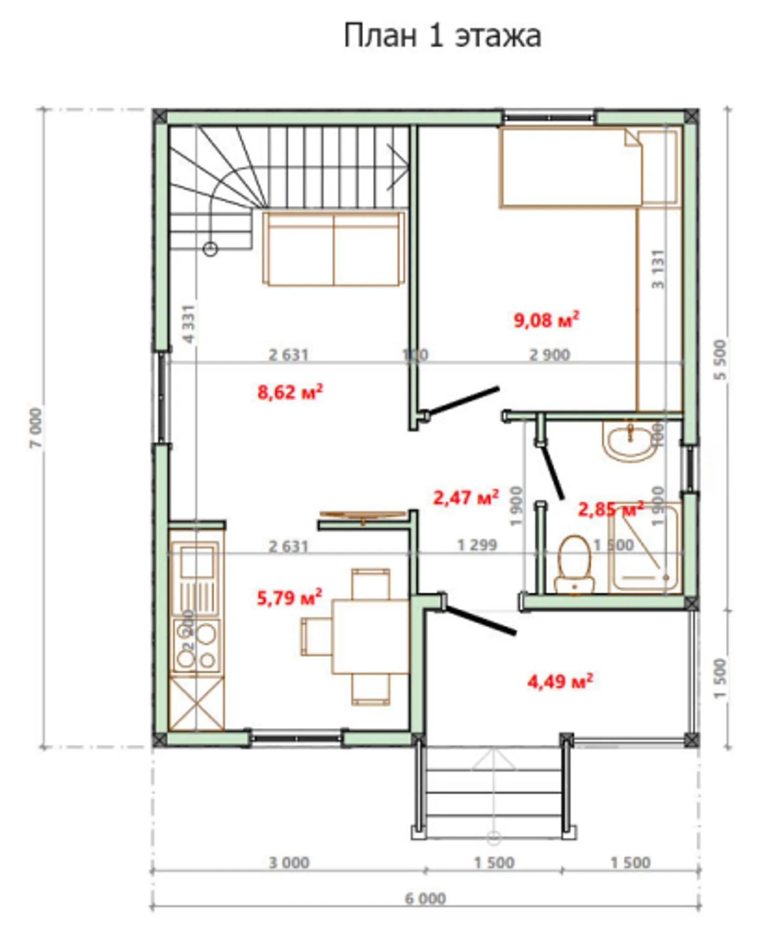 Дачный с мансардой Престиж