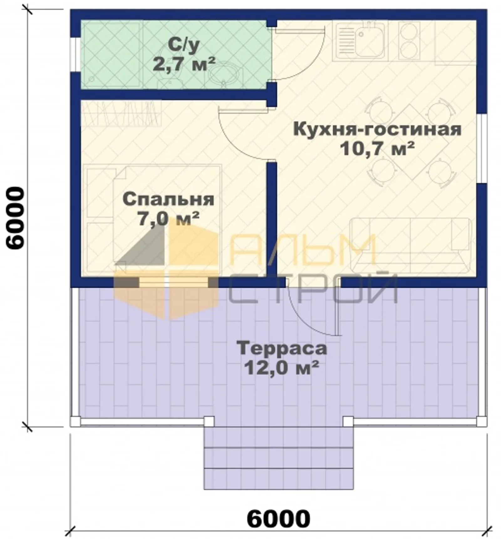 Одноэтажный дачный Ранчо