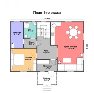 Коттедж с мансардой Дубна