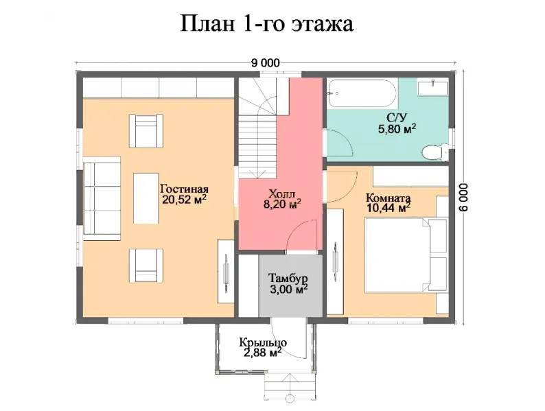 Коттедж с мансардой Терем