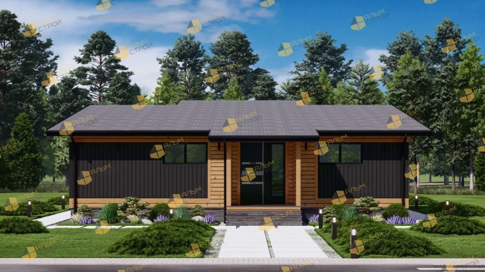 Одноэтажный коттедж Светлый