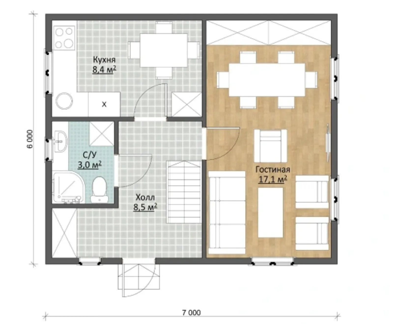 Дачный с мансардой Велес