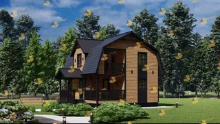 Коттедж с мансардой Классический