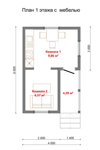 Одноэтажный дачный Садовод