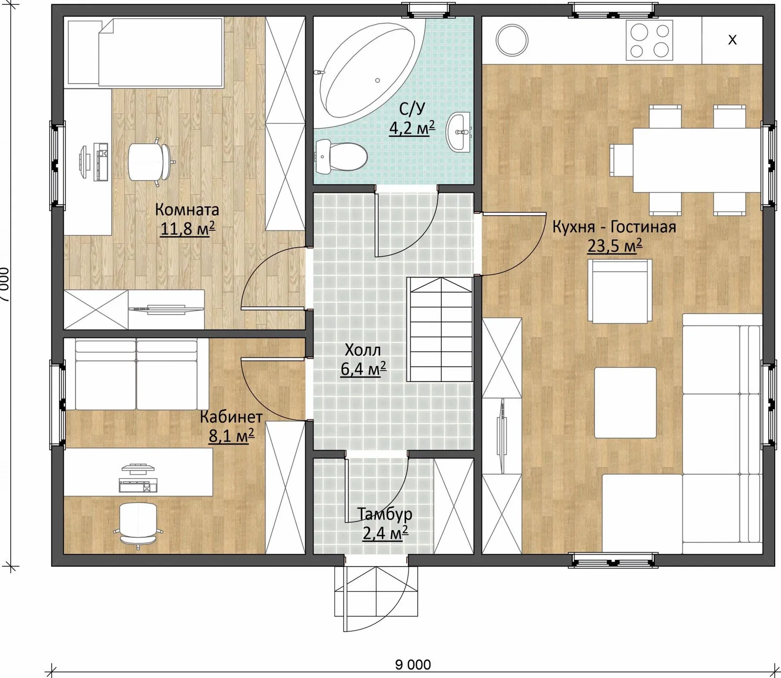 Коттедж с мансардой Киржач