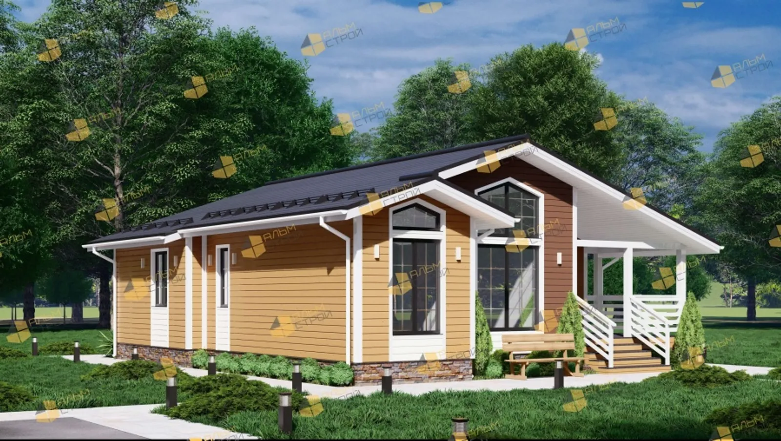 Одноэтажный коттедж Идеал