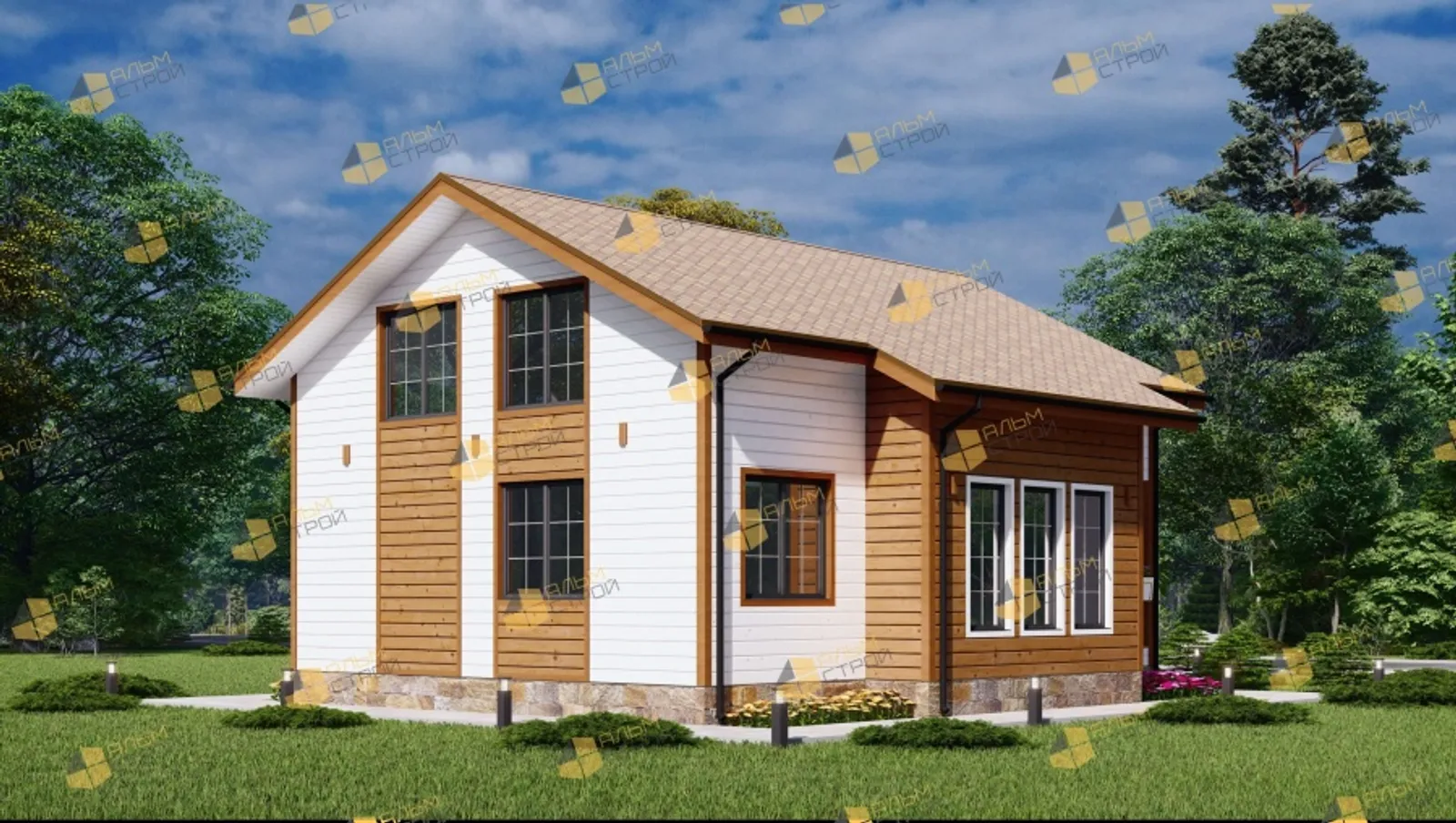 Коттедж с мансардой Феникс