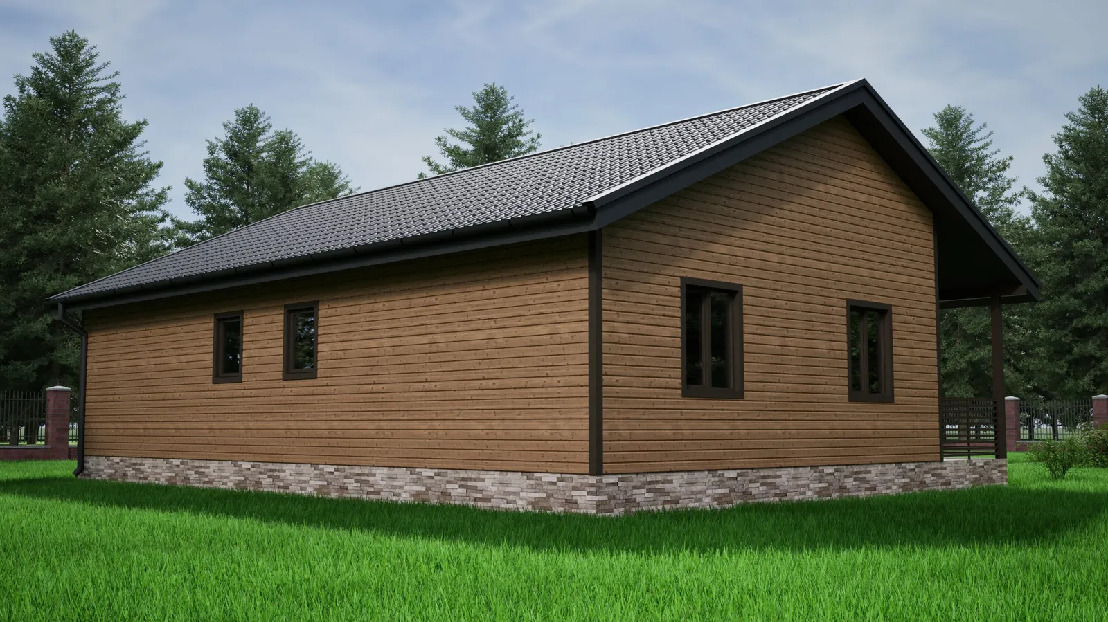 Одноэтажный коттедж Комфорт 1