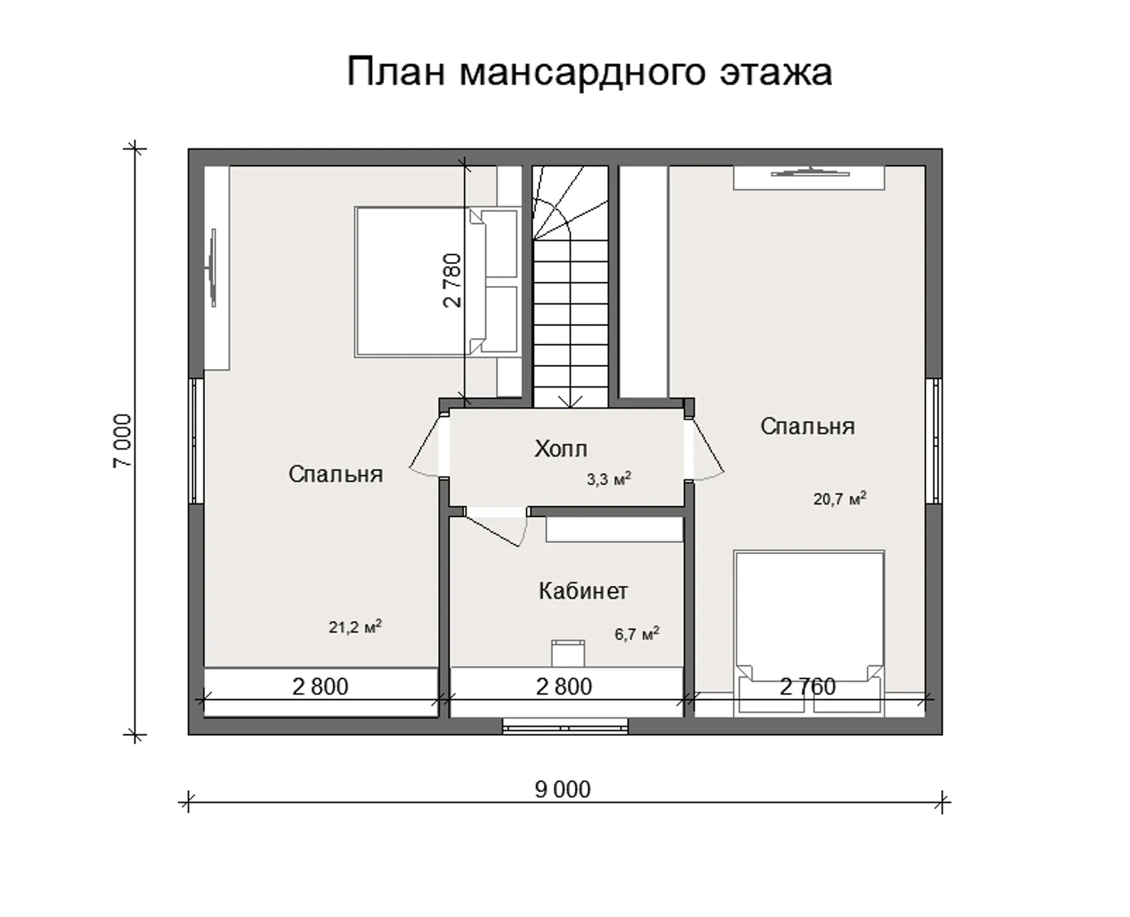 Коттедж с мансардой Подмосковье 2