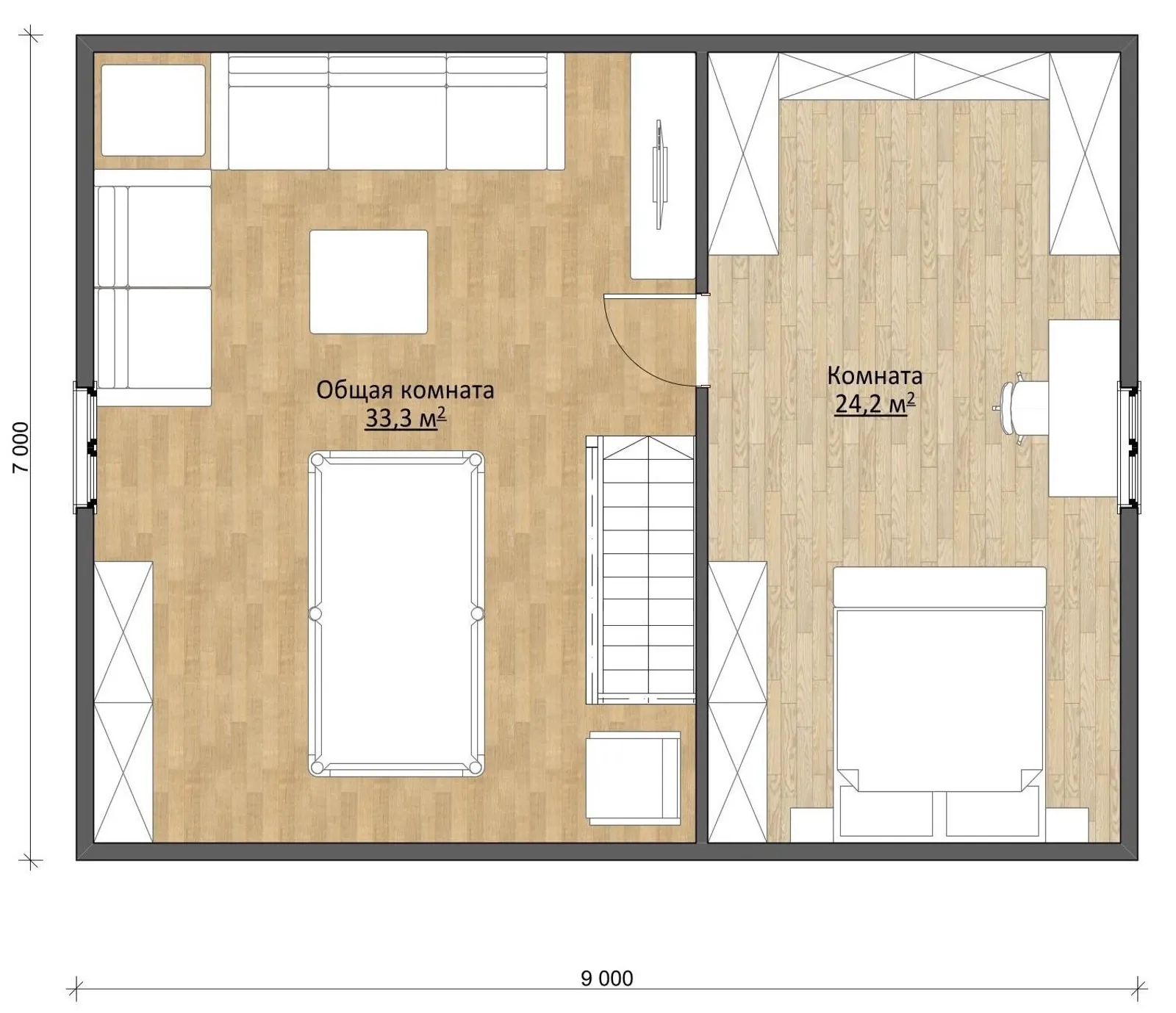 Коттедж с мансардой Киржач