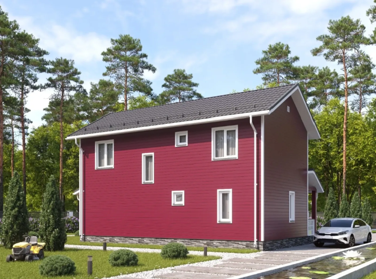 Двухэтажный коттедж Видный