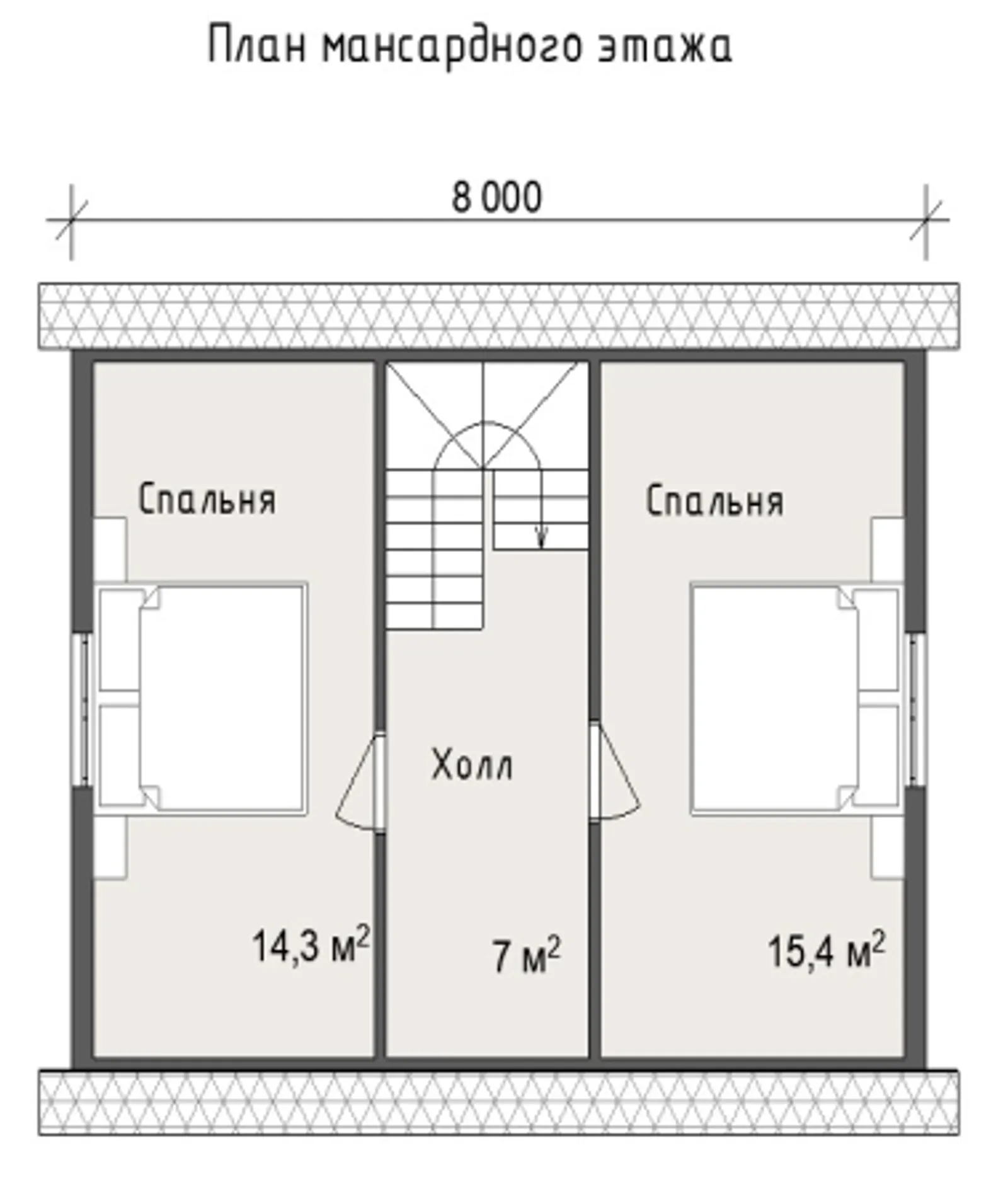 Дачный с мансардой Ясень