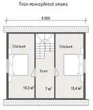 Дачный с мансардой Ясень