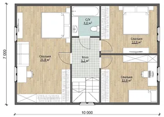 Коттедж с мансардой Растуново 3