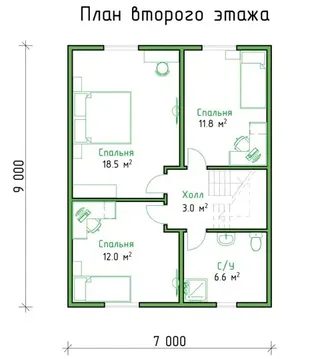 Коттедж с мансардой Медынь 3