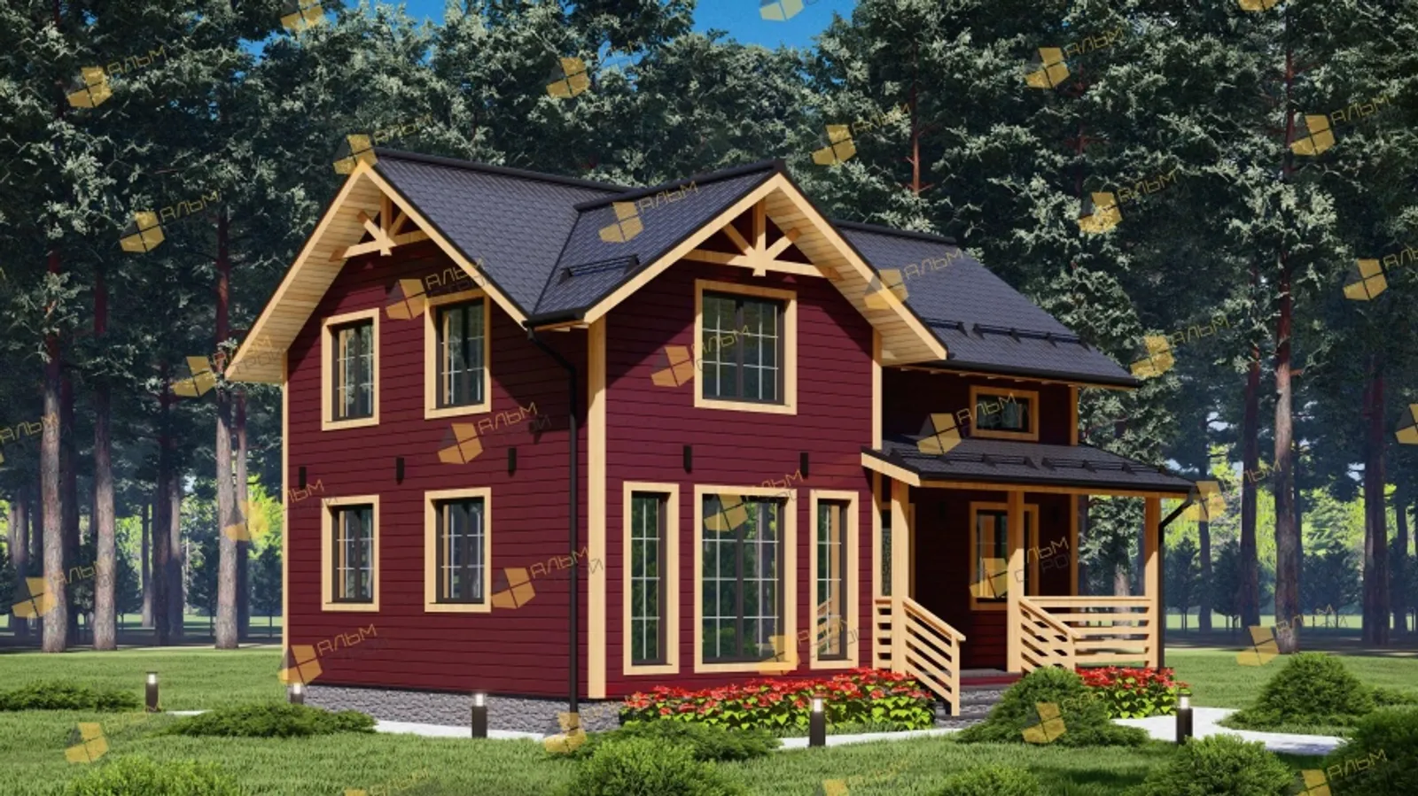 Коттедж с мансардой Подмосковье