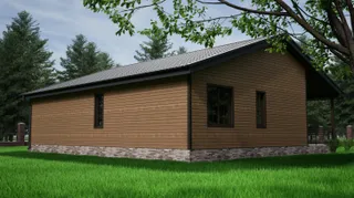 Одноэтажный коттедж Кантри 1