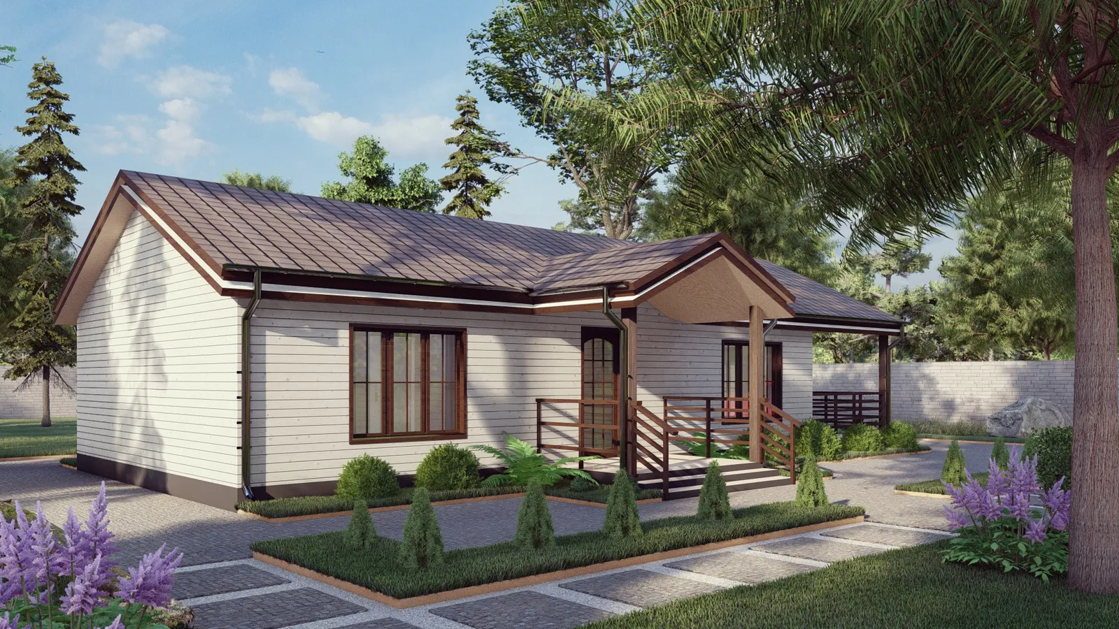 Одноэтажный коттедж Томск 2