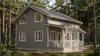 Коттедж с мансардой Варяг