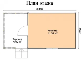 Одноэтажный дачный Дачник мини