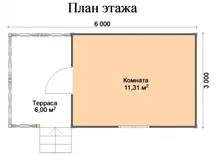 Одноэтажный дачный Дачник мини