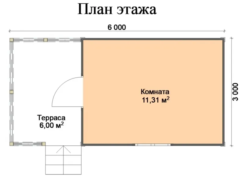 Одноэтажный дачный Дачник мини