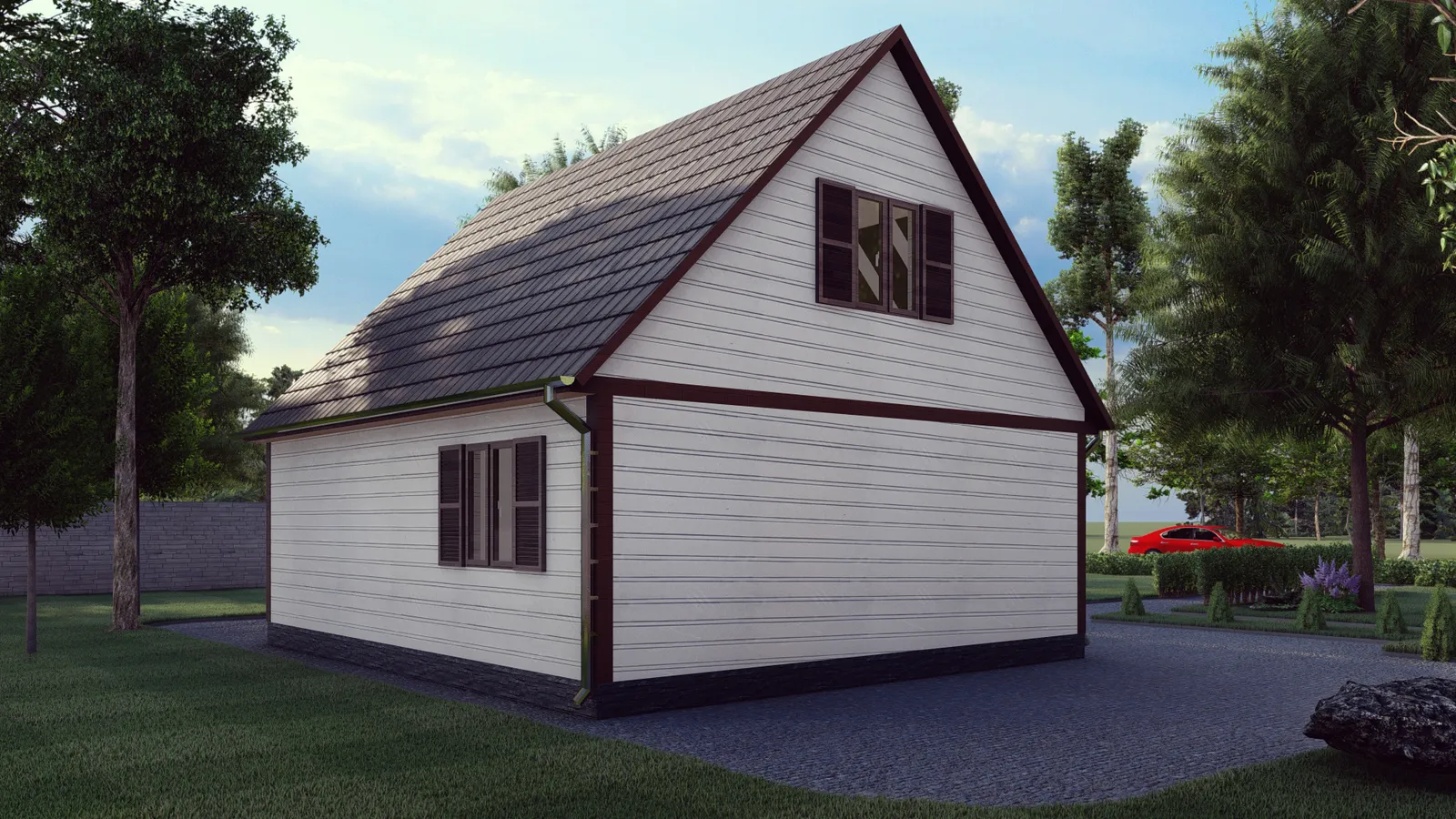 Дачный с мансардой Жемчужина 2