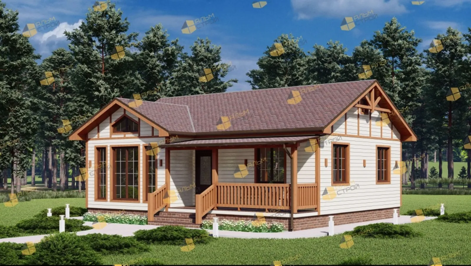 Одноэтажный коттедж Михнево