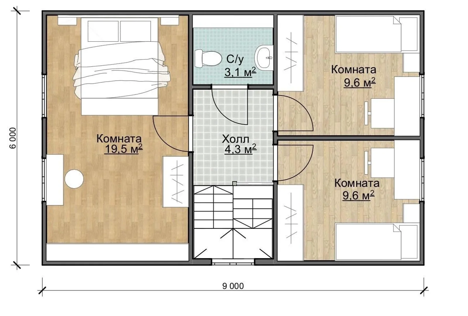 Коттедж с мансардой Медынь 2