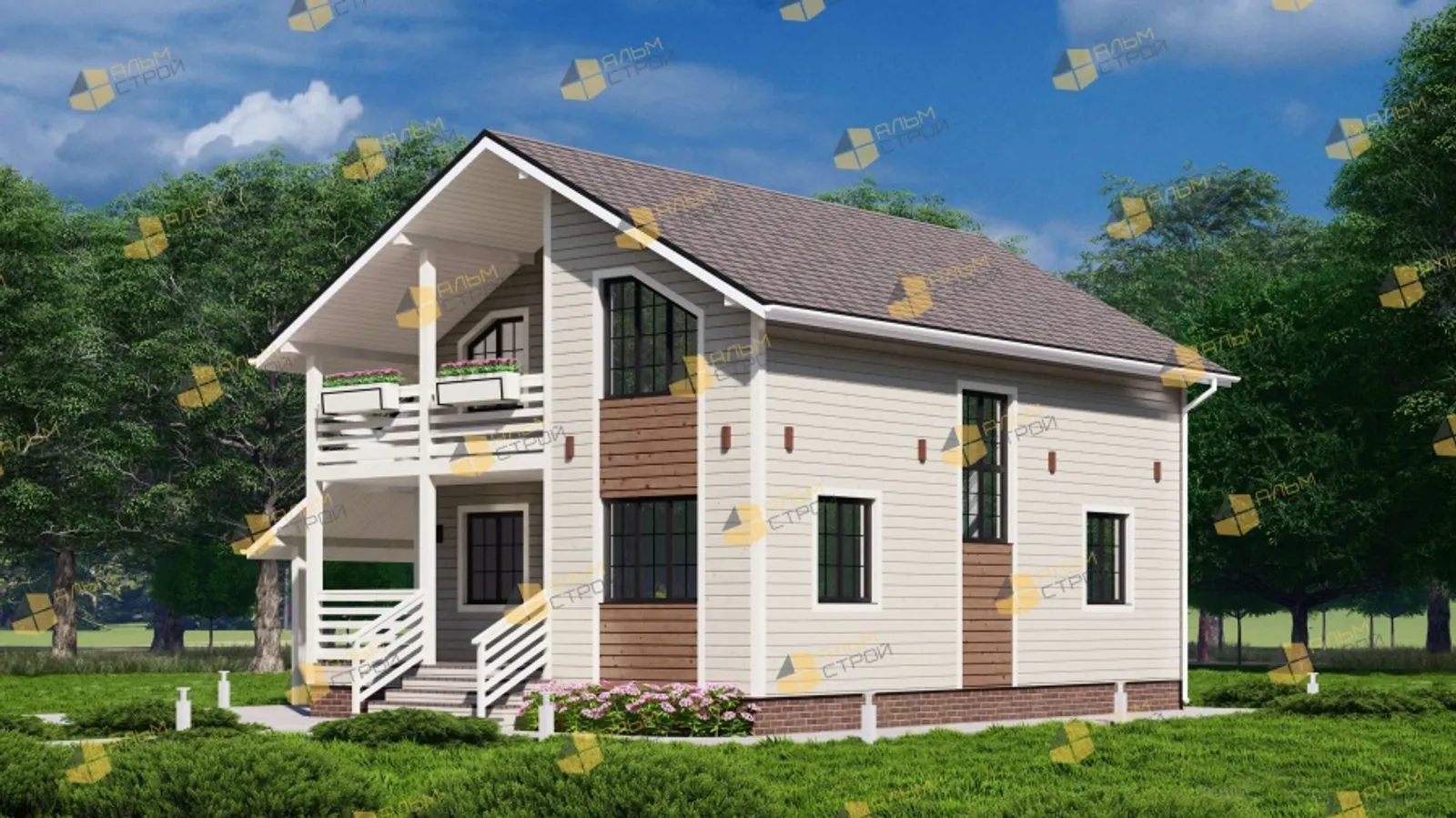 Коттедж с мансардой Кашира