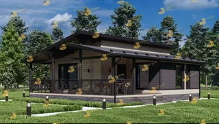 Одноэтажный коттедж Стиль