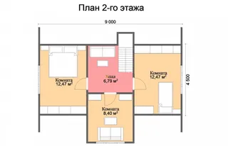 Коттедж с мансардой Терем 2