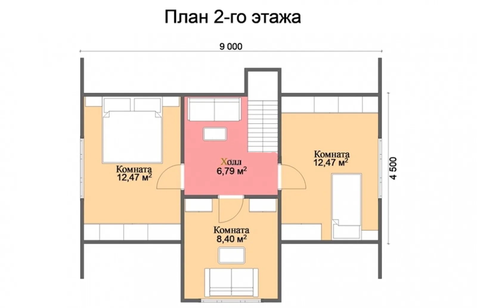 Коттедж с мансардой Терем 2