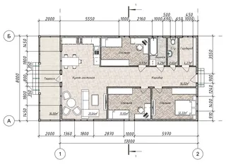 Одноэтажный коттедж Юхнов