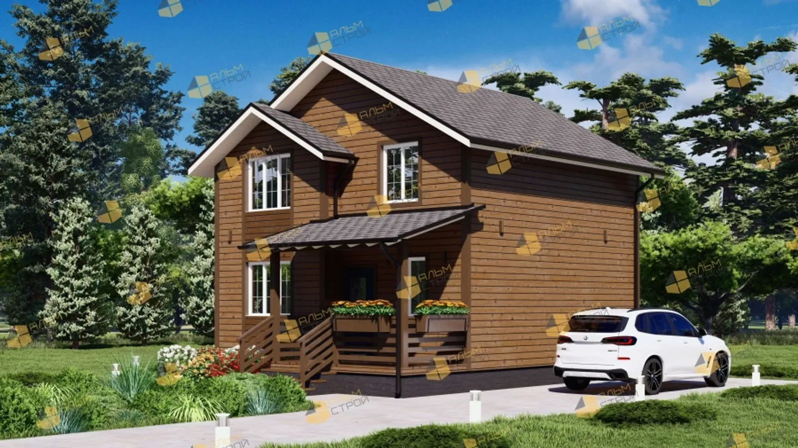 Коттедж с мансардой Уют